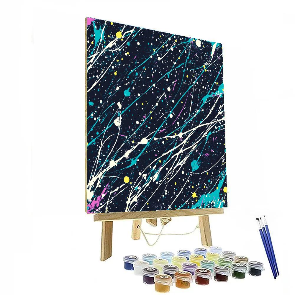 Jackson Pollock Inspired Auroral Ion Storm DIY paint by numbers