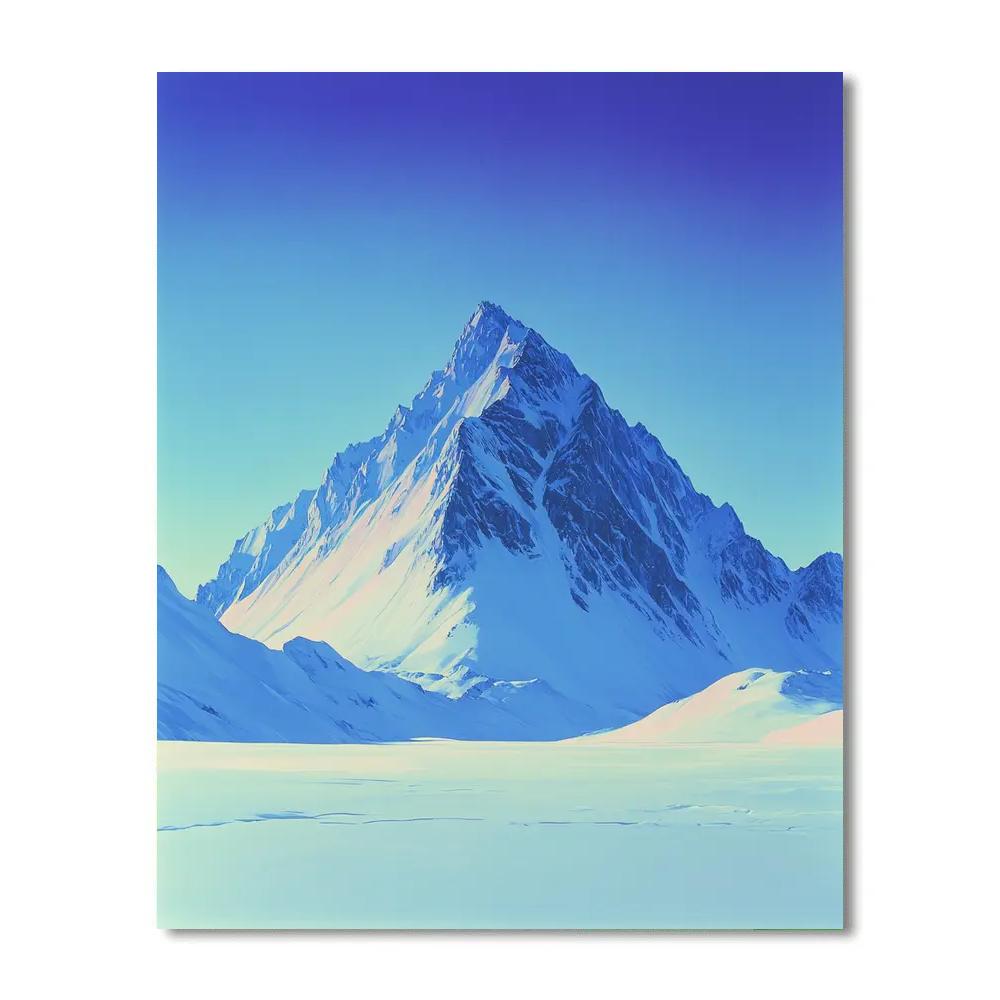 Lawren Harris Inspired Cathedral Ridge In Polar Dawn paint by numbers