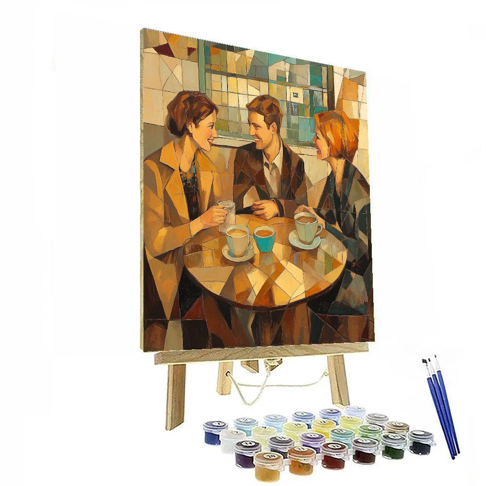 Pablo Picasso Inspired Abstract Cafe Friends painting number kit