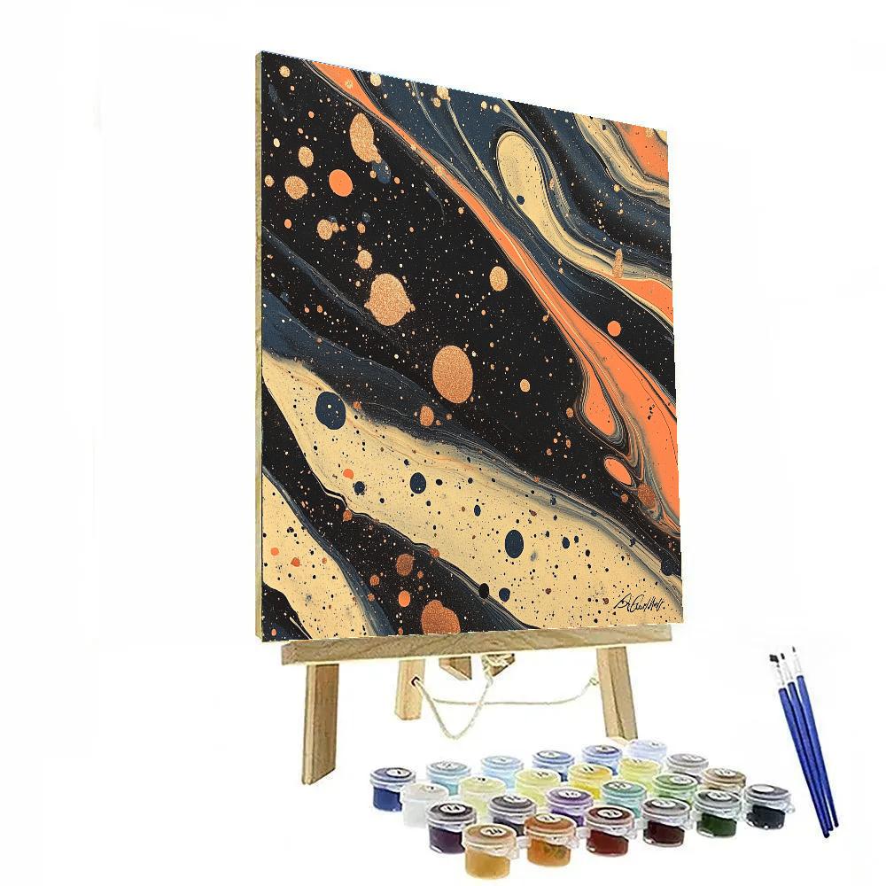 Jackson Pollock Inspired Tidal Nebula Undertow DIY paint by numbers