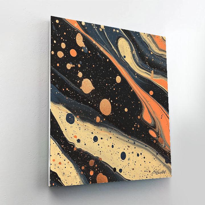 Jackson Pollock Inspired Tidal Nebula Undertow DIY paint by numbers