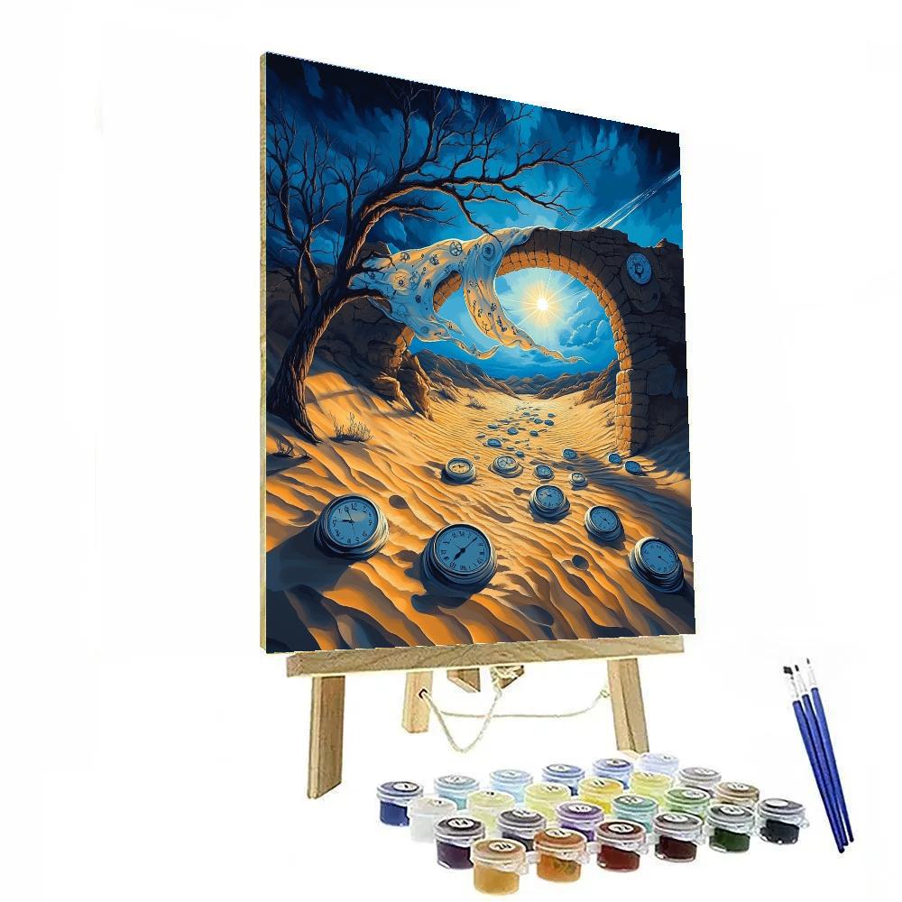 Salvador Dali Inspired Desert Timepieces And Comets paint by number