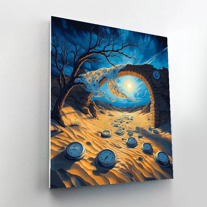 Salvador Dali Inspired Desert Timepieces And Comets paint by number