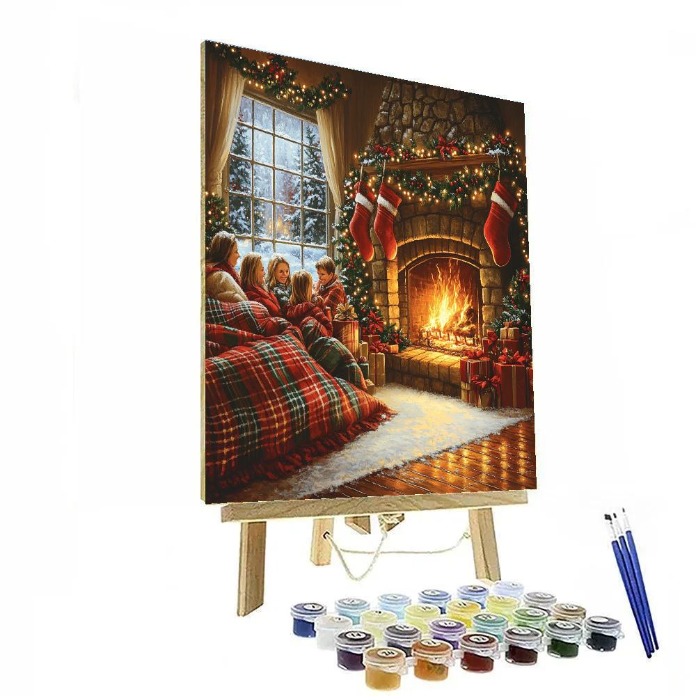 Holly Hearth Gathering Number painting