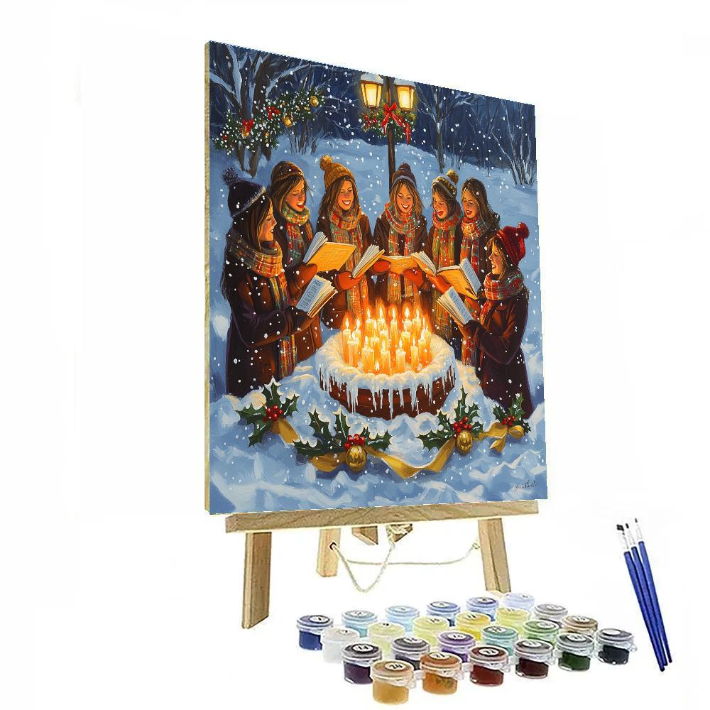 Candle Circle Carol painting number kit