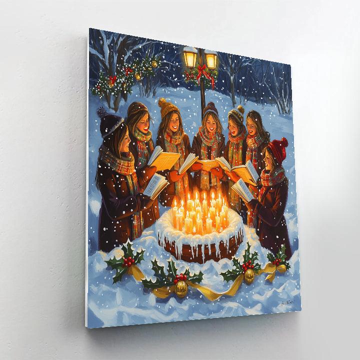 Candle Circle Carol painting number kit