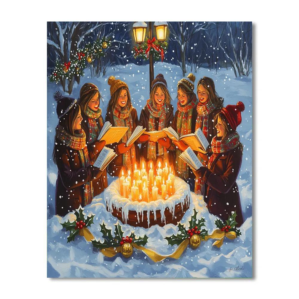 Candle Circle Carol painting number kit