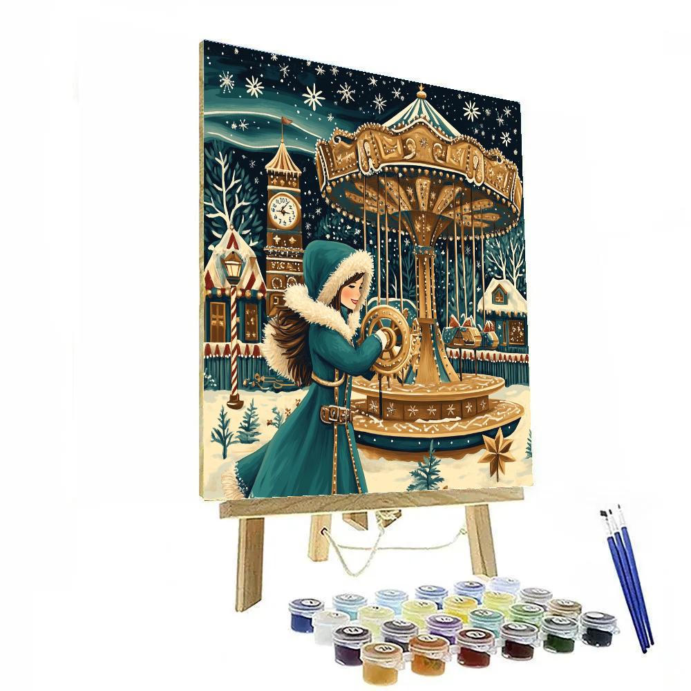 Carousel Of Snowy Wishes Numbered painting kits