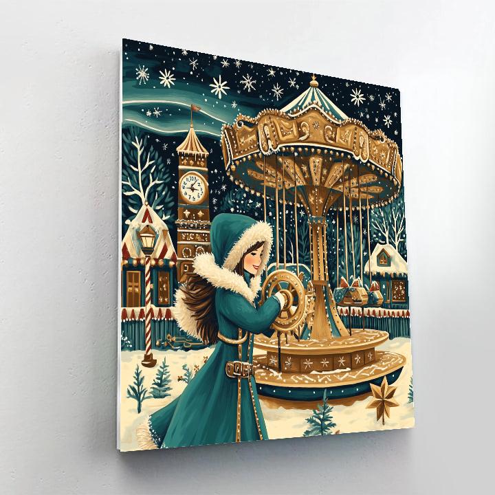 Carousel Of Snowy Wishes Numbered painting kits