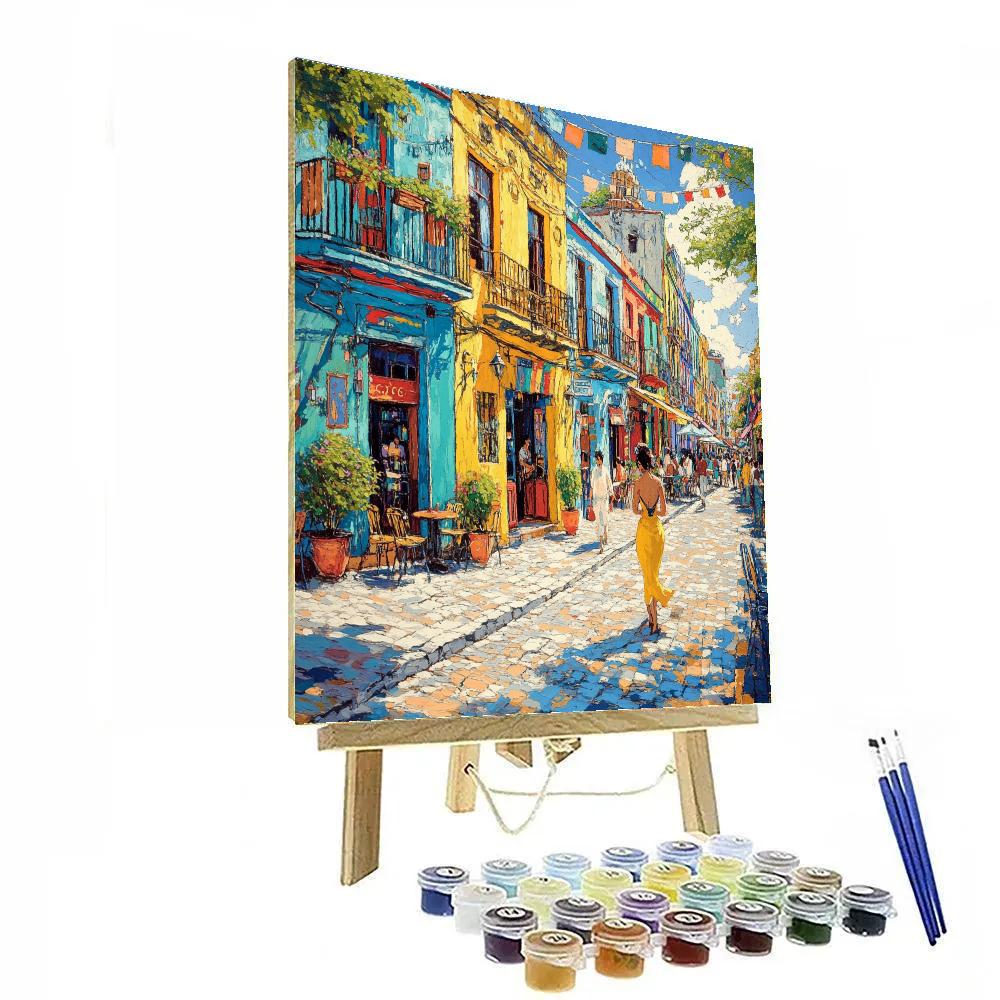 Colorful Colonial Streets Of La Boca Buenos Aires Argentina Paint by numbers kits