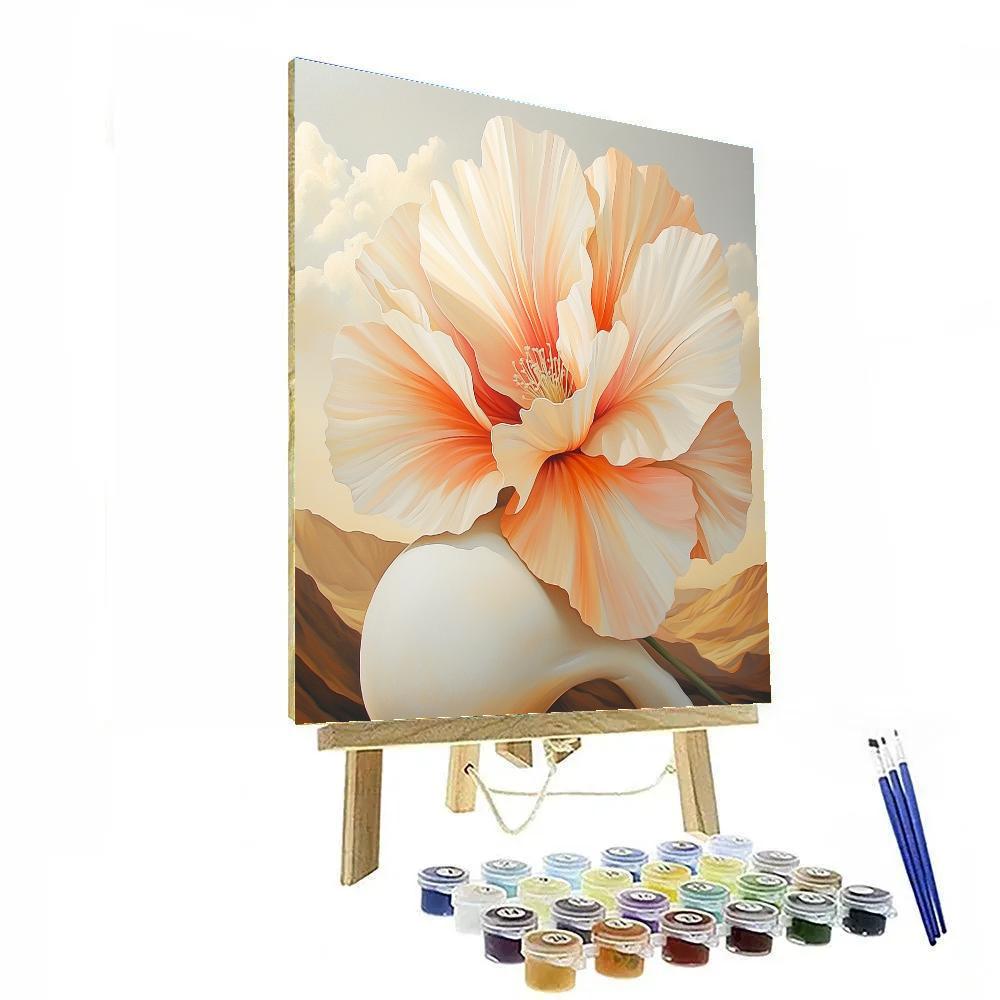 Georgia OKeeffe Inspired Desert Flowers And Bones paint by numbers