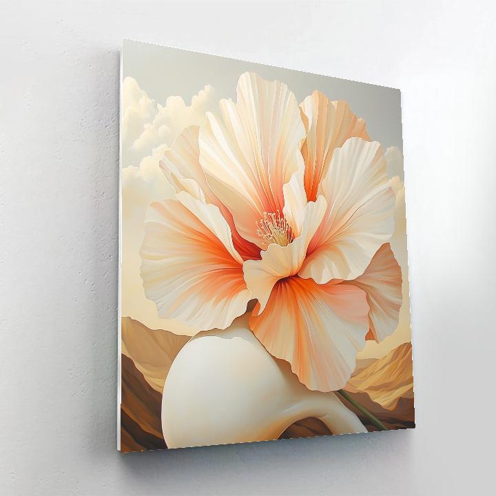 Georgia OKeeffe Inspired Desert Flowers And Bones paint by numbers