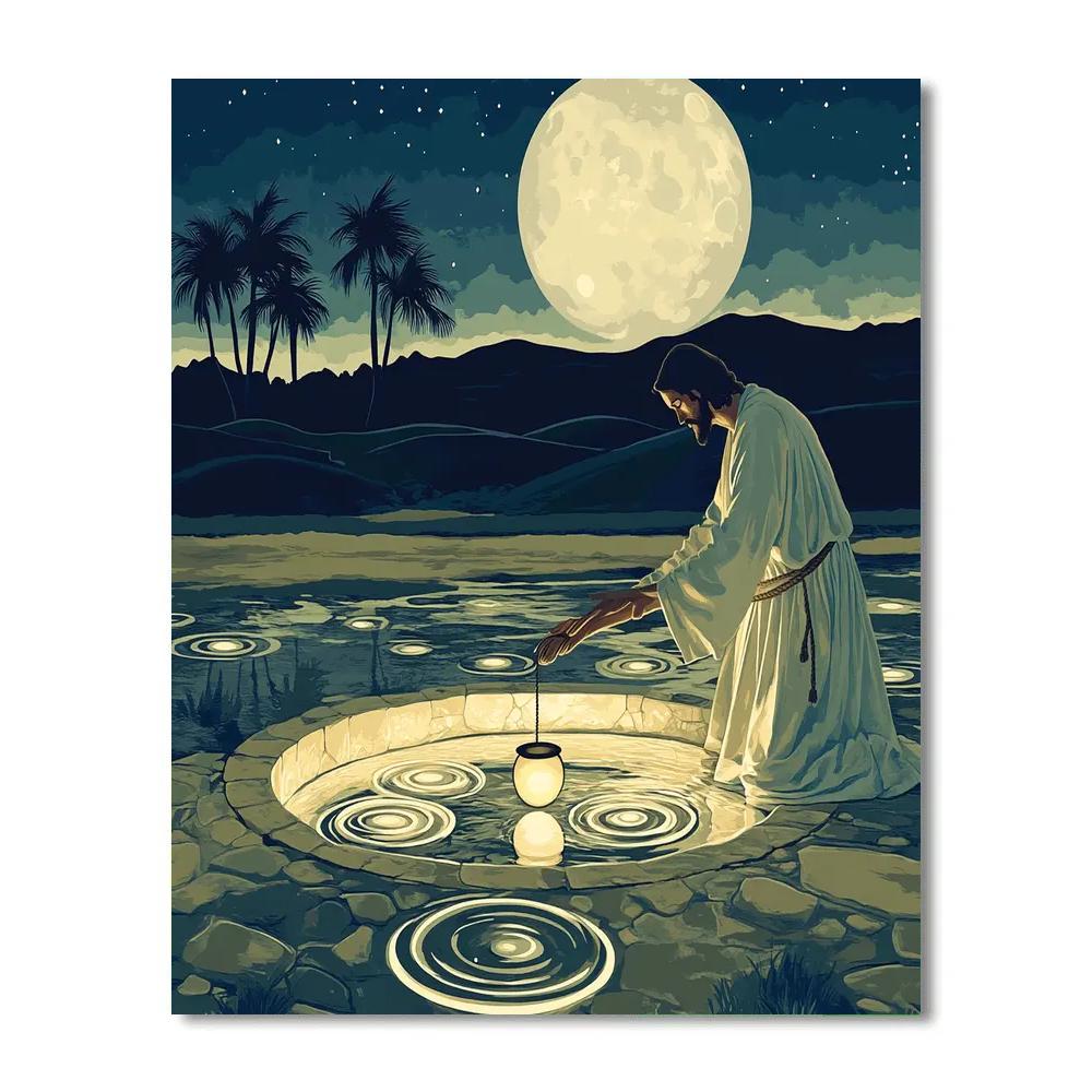 Jesus Lantern Keeper By The Moonwell DIY paint by numbers