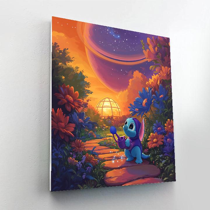 Stitch Planet Garden Mischief Paint by numbers kits