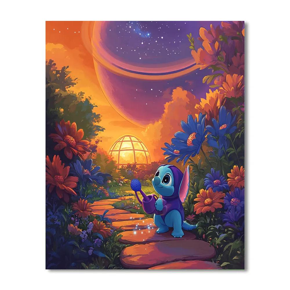 Stitch Planet Garden Mischief Paint by numbers kits