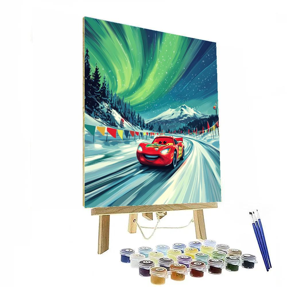 Lightning McQueen Aurora Speedway Paint by numbers art