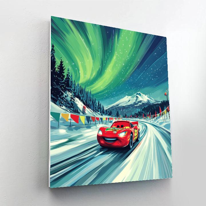 Lightning McQueen Aurora Speedway Paint by numbers art
