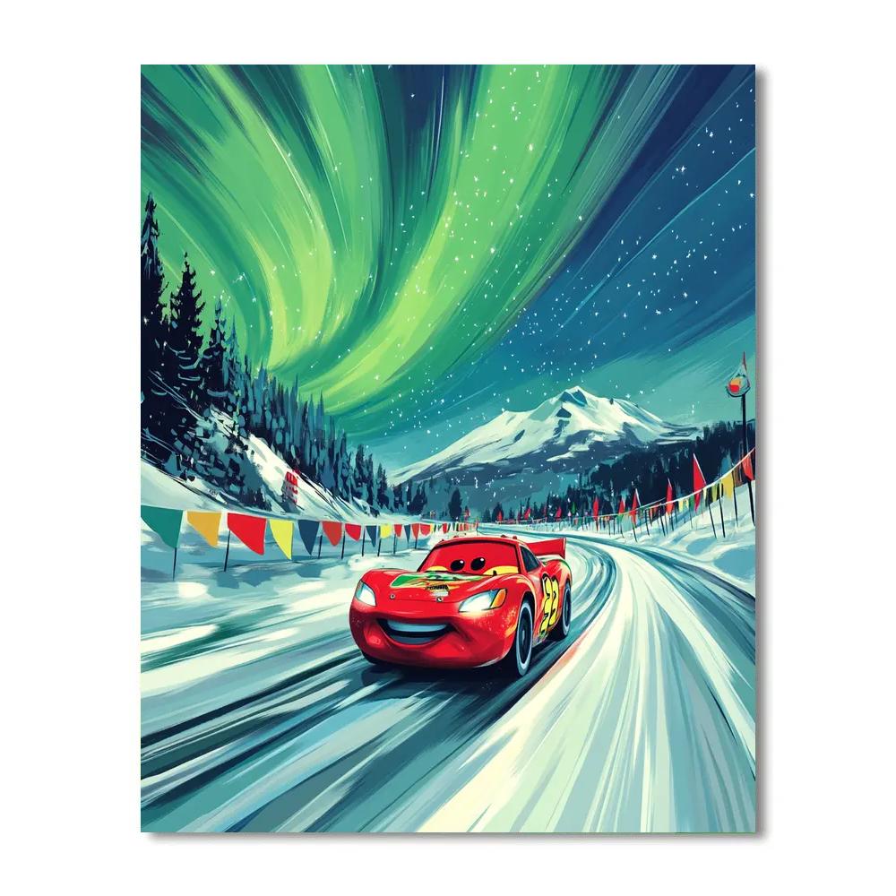 Lightning McQueen Aurora Speedway Paint by numbers art