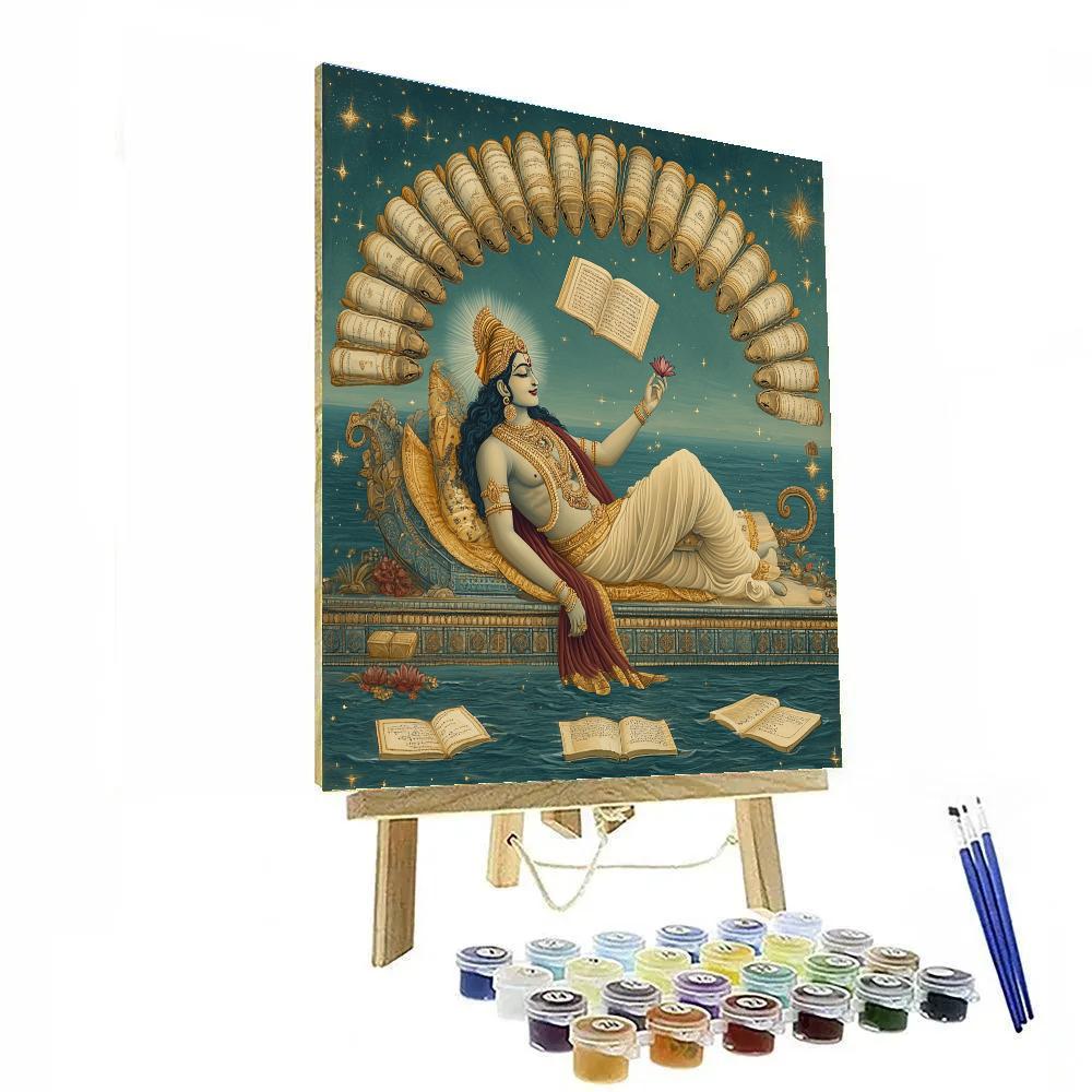 Ananta Shesha Library Of Floating Scrolls paint by color
