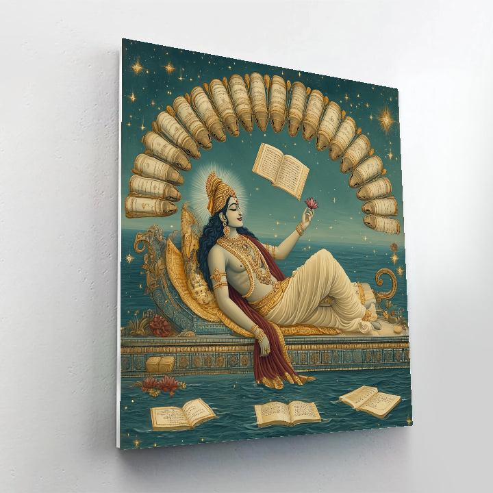 Ananta Shesha Library Of Floating Scrolls paint by color