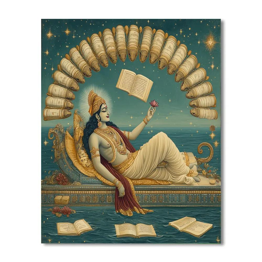 Ananta Shesha Library Of Floating Scrolls paint by color