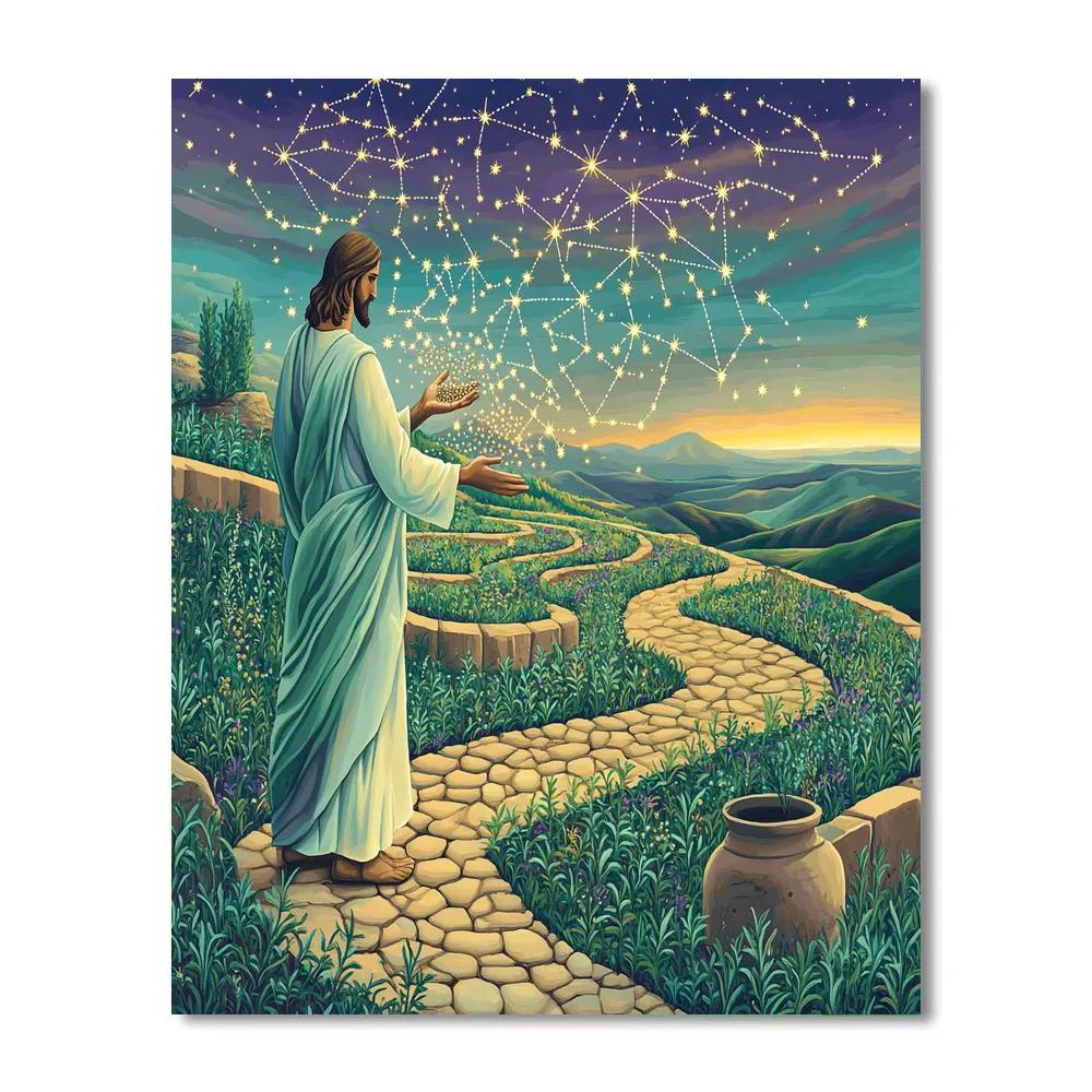 Jesus And The Seed Constellation Garden Paint by numbers art