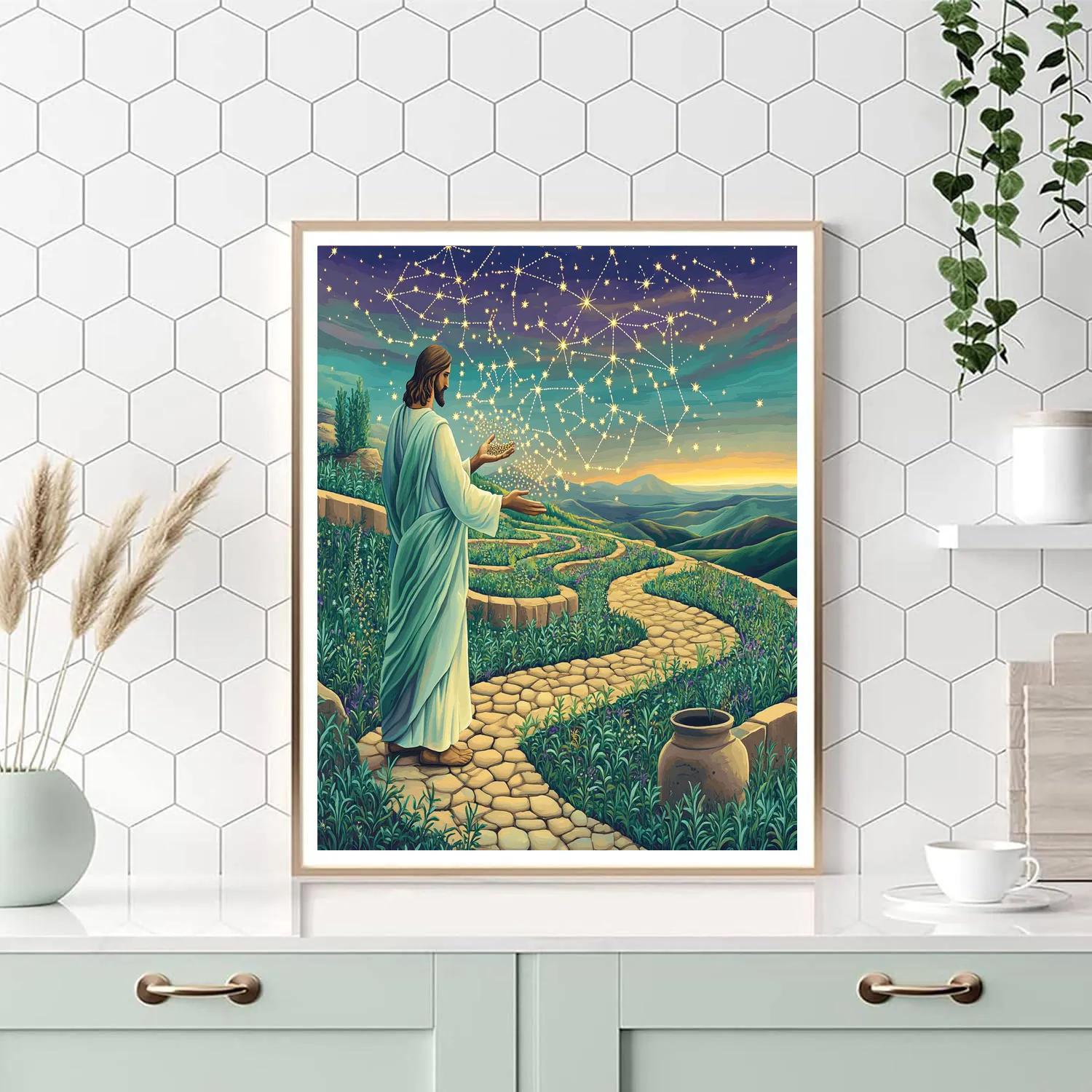 Jesus And The Seed Constellation Garden Paint by numbers art