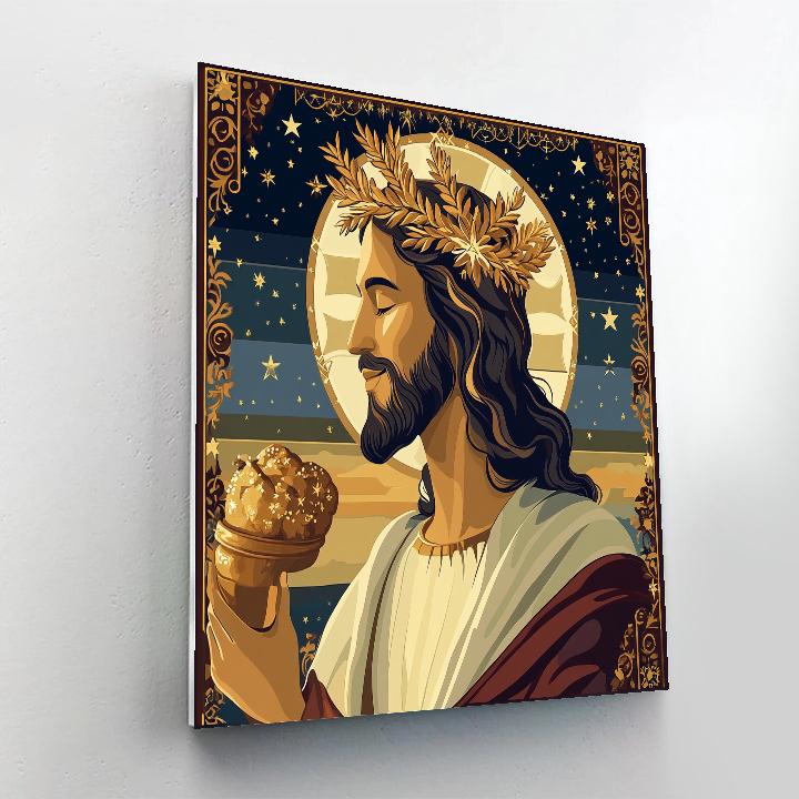 Jesus Crowned With Wheat And Starlight Numbered painting kits