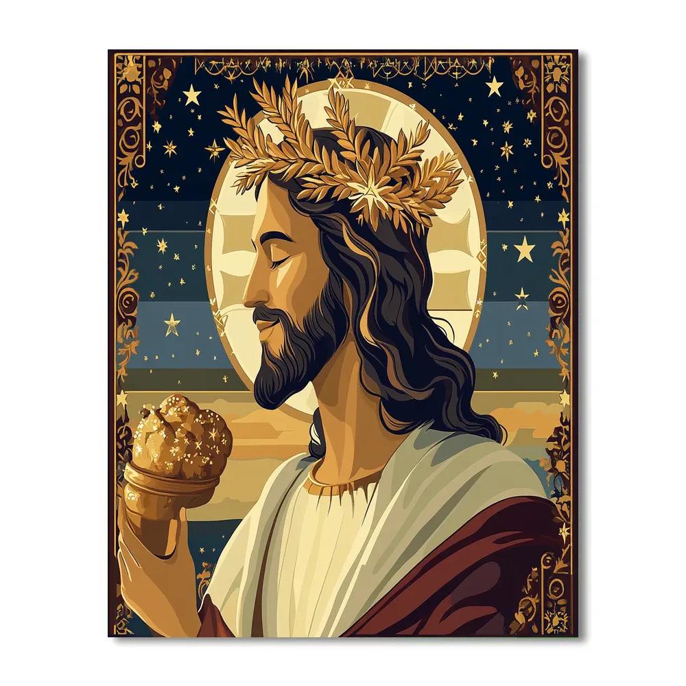 Jesus Crowned With Wheat And Starlight Numbered painting kits