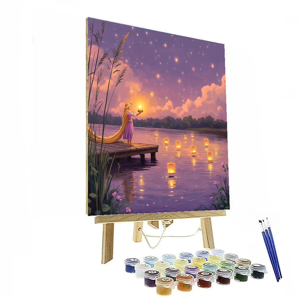 Rapunzel Floating Star Lantern Wish Painting by numbers kit
