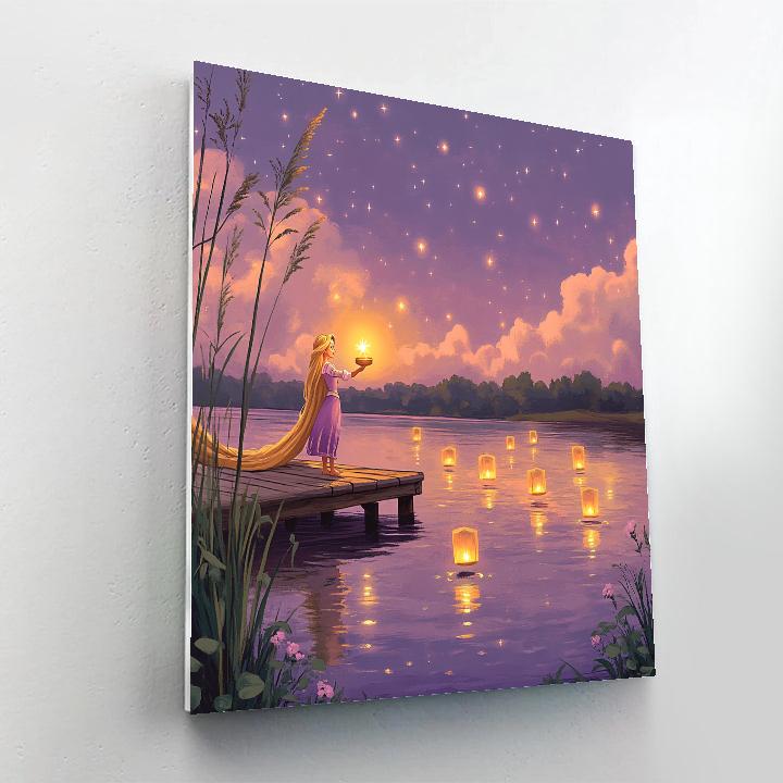 Rapunzel Floating Star Lantern Wish Painting by numbers kit