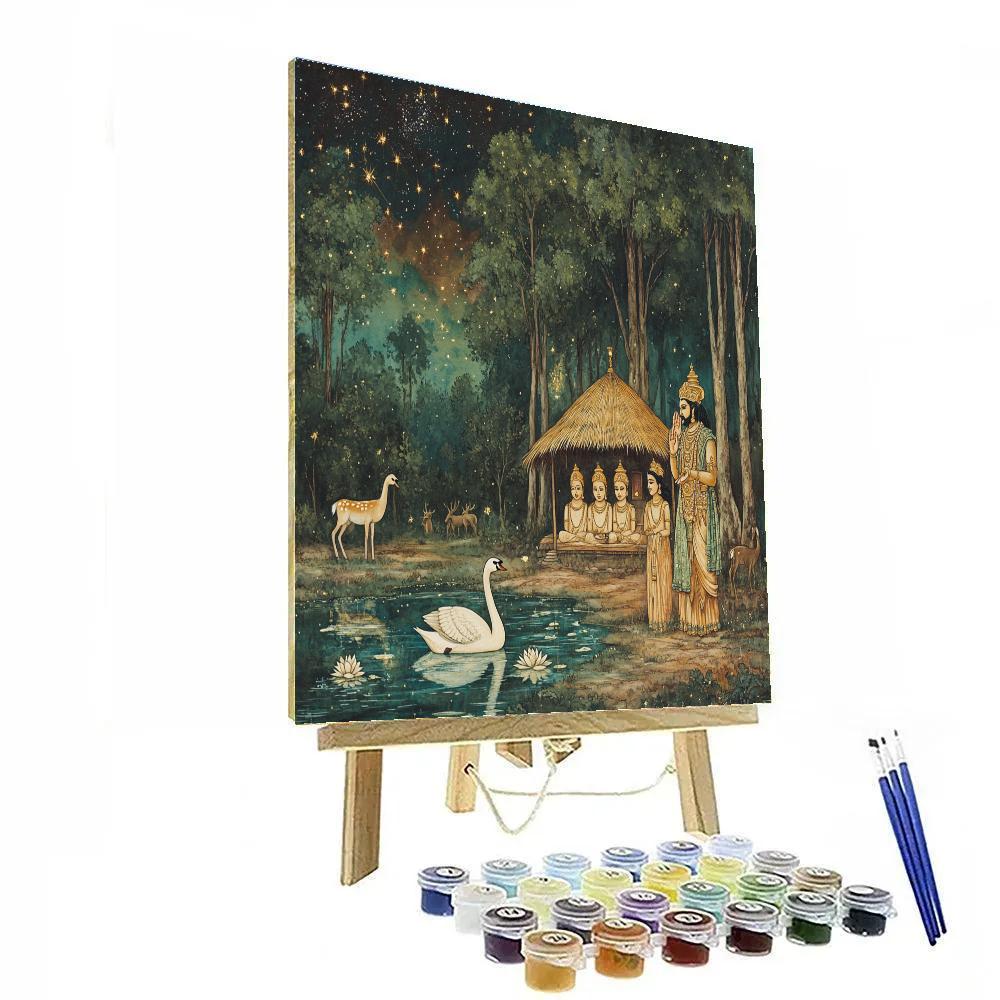 Forest Hermitage Under Brahma Sky paint by color