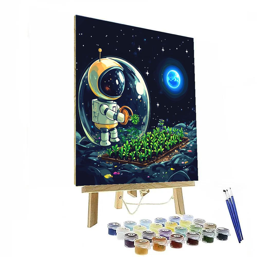 Wall E Satellite Garden Helper Paint by numbers art