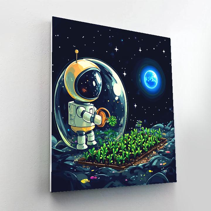 Wall E Satellite Garden Helper Paint by numbers art
