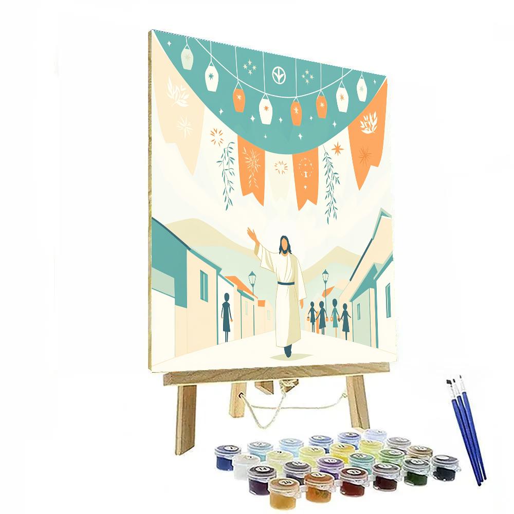 Festival Banner Of Jesus The Prince Of Peace painting number kit