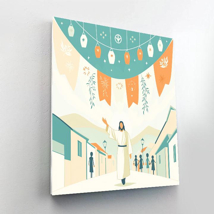 Festival Banner Of Jesus The Prince Of Peace painting number kit