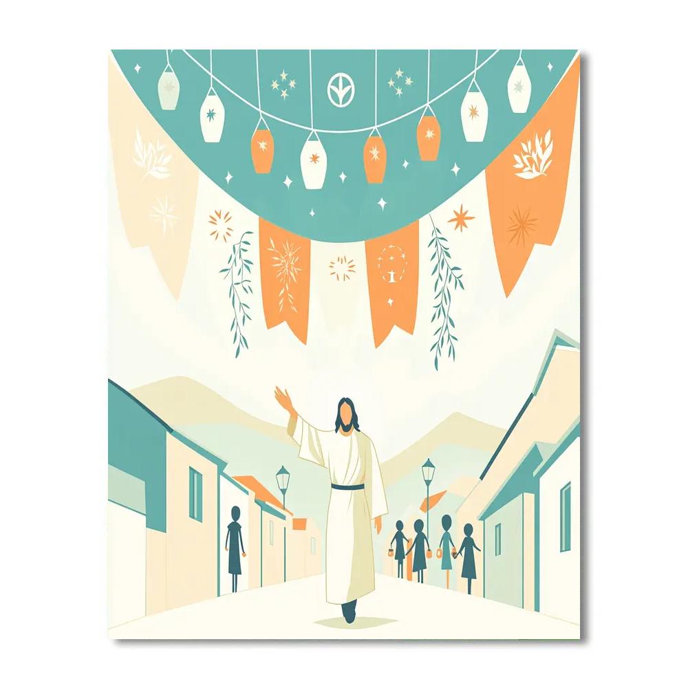 Festival Banner Of Jesus The Prince Of Peace painting number kit