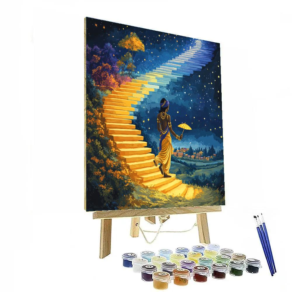 Vamana Measuring The Three Worlds With Steps Of Light paint by numbers
