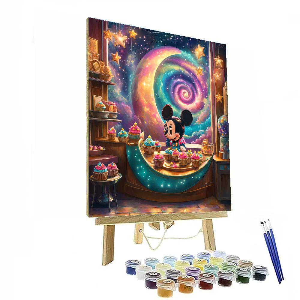 Minnie Mouse Rainbow Nebula Bakery paint by numbers