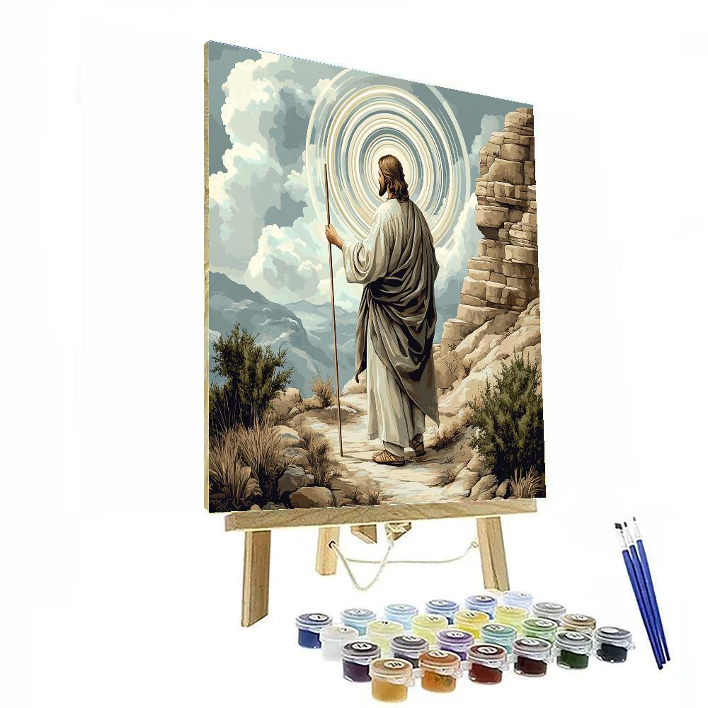 Jesus And The Mountain Echo Halo Painting by numbers kit
