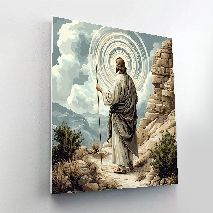 Jesus And The Mountain Echo Halo Painting by numbers kit