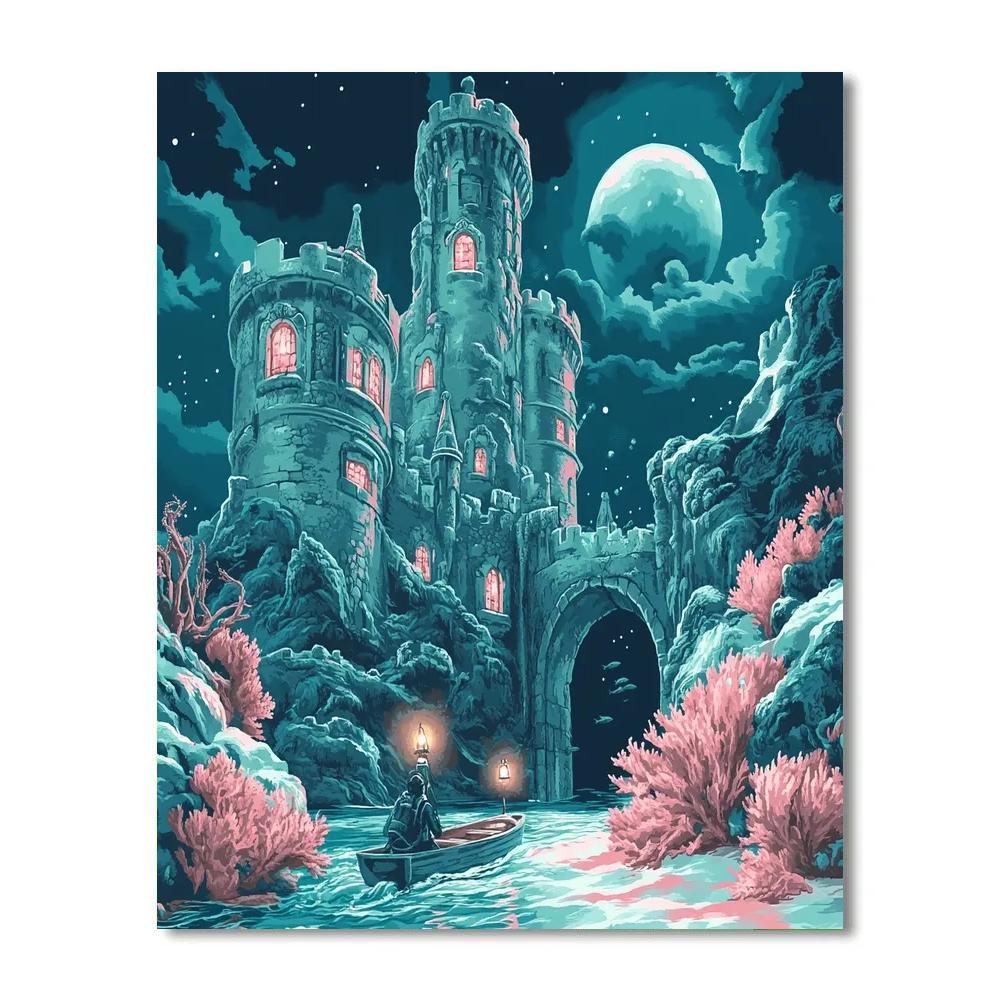 Tideglass Castle Of The Moonlit Reef painting number kit