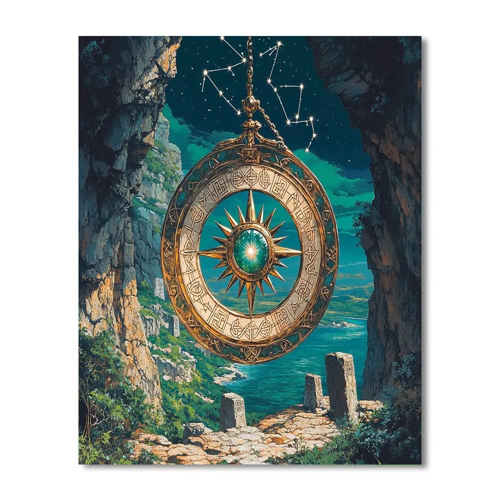 Knotwork Astrolabe Celtic Compass Paint by numbers kits