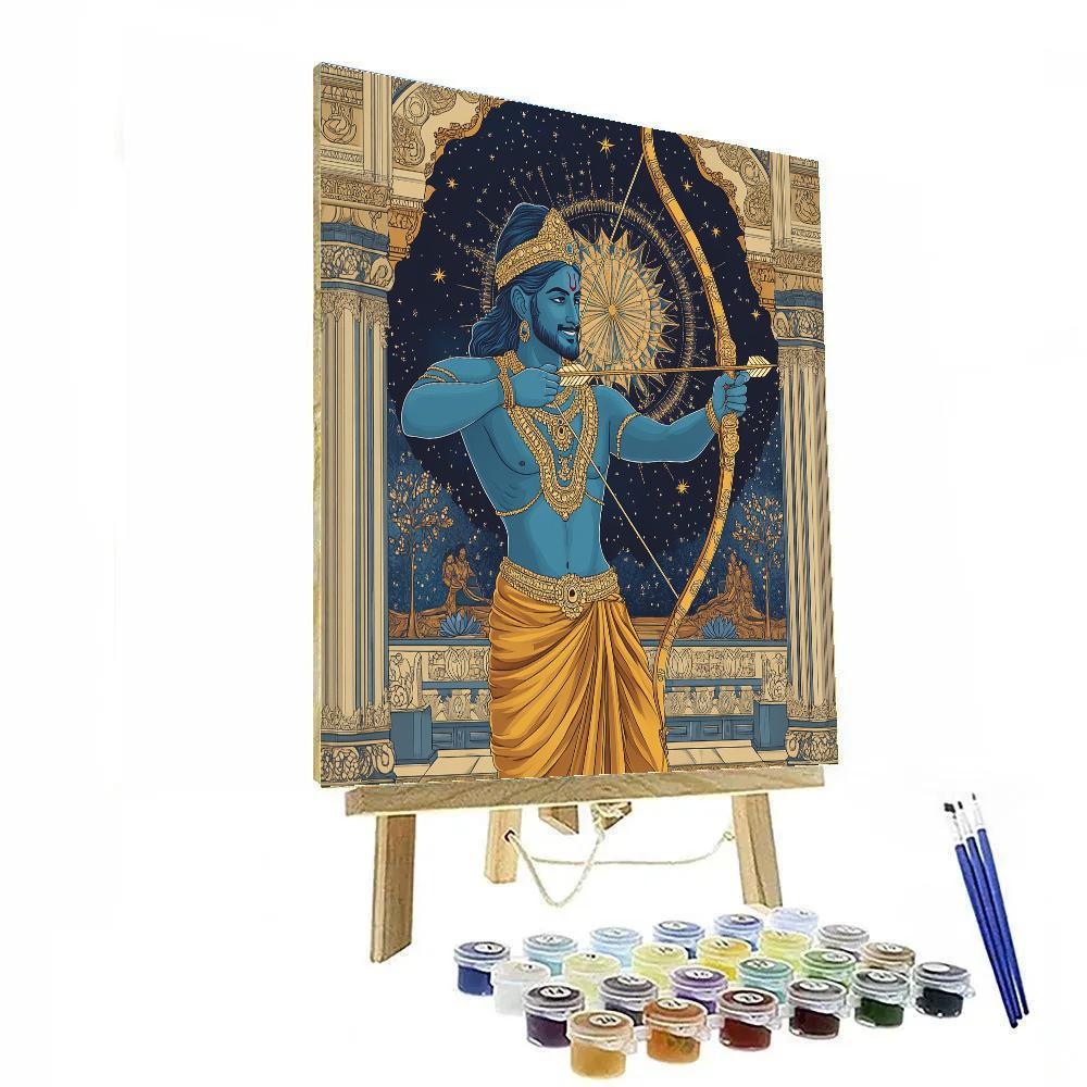 Rama Star Compass Banner painting number kit