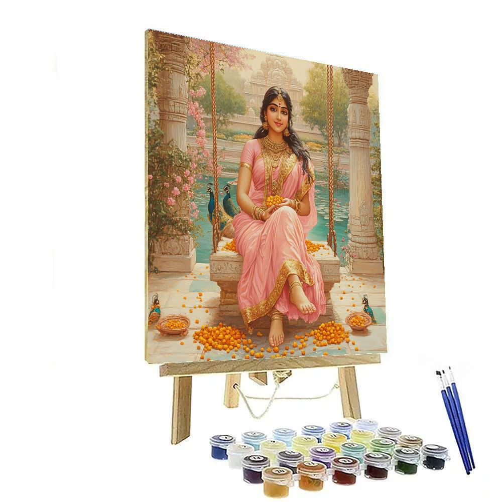 Garden Of Parvati In Spring Bloom paint by number