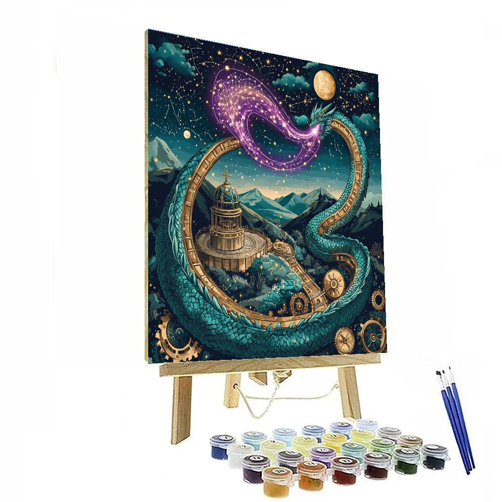 Clockwork Observatory Dragon painting number kit