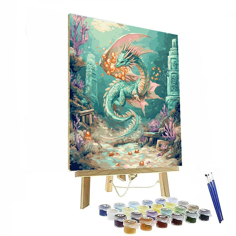 Coral Reef With Dragon Guardian Numbered painting kits