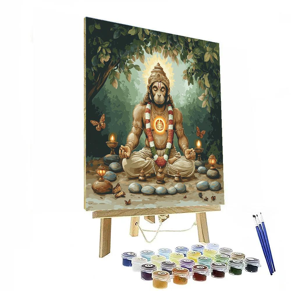 Meditation Circle In Hanuman Grove paint by numbers