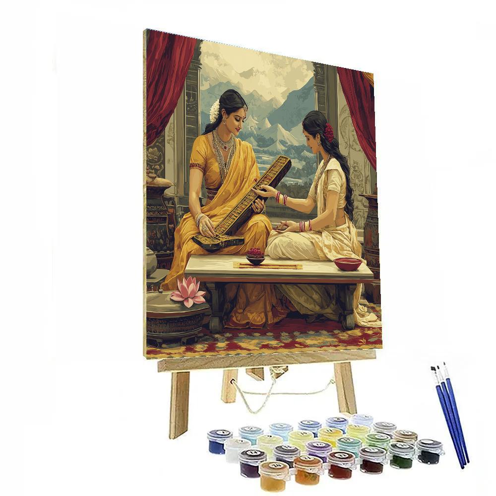 Parvati Teaching The Arts In Palace Studio Number painting