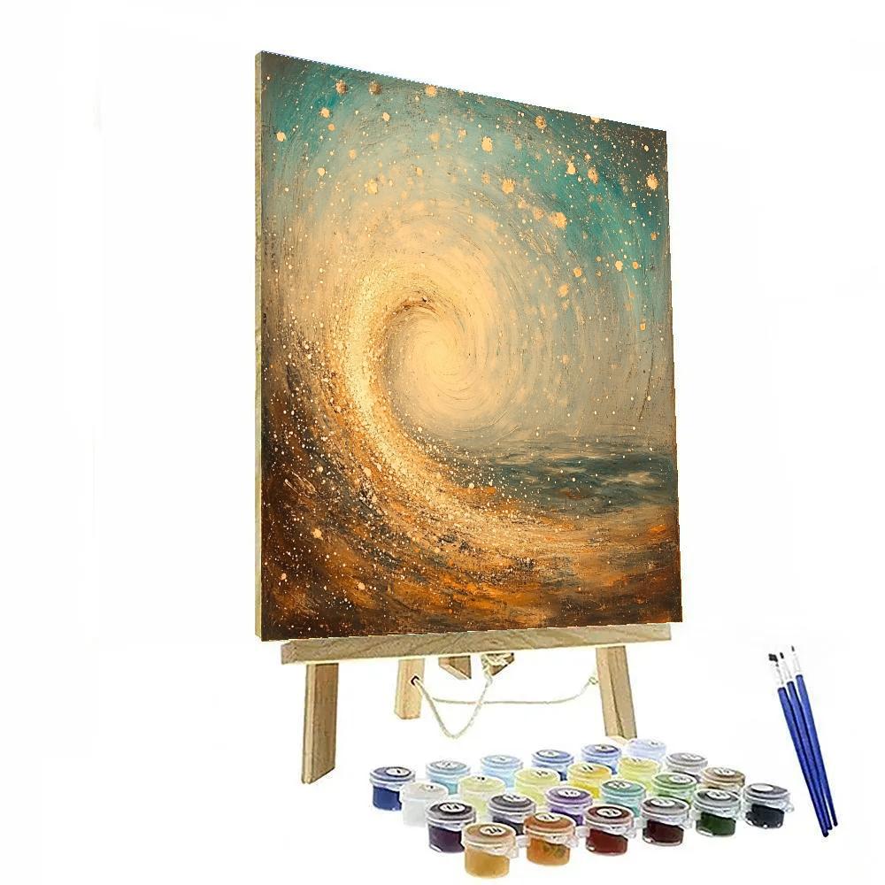 Edgar Degas Inspired Cosmic Dust Choreography paint by color